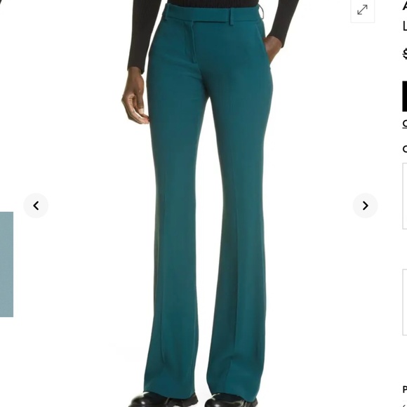 Alexander McQueen Boot Cut Tailored Trousers in Forrest Green - Picture 2 of 15